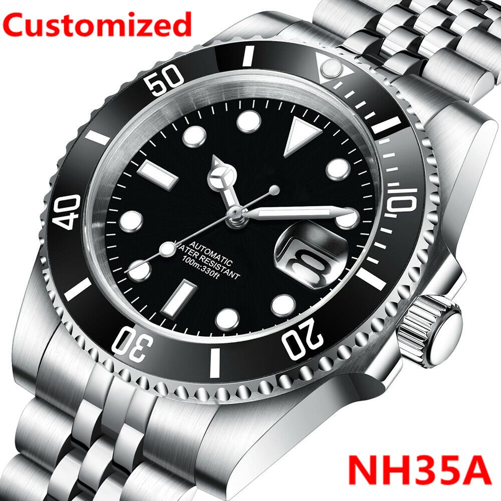 Stainless Bracelet Diver - DIY 로고 40MM 다이브 시계 NH35