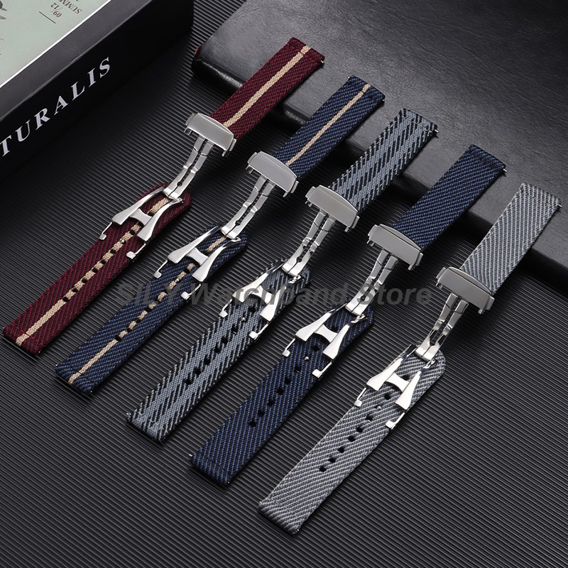 Canvas Strap Watch - 짠 캔버스 패브릭 시계 밴드 20mm