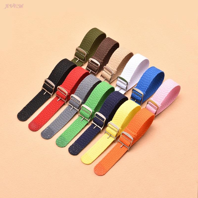 Perlon Strap Woven - 캔버스 스포츠 시계 밴드 Perlon 손목