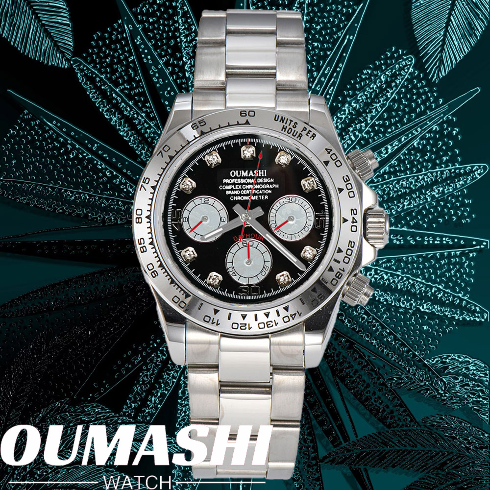Stainless Bracelet Diver - 럭셔리 VK63 시계 39.3mm 쿼츠 크로노그래프