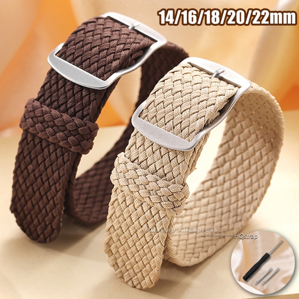 Perlon Strap Woven - 나일론 직조 캔버스 시계 밴드 14mm