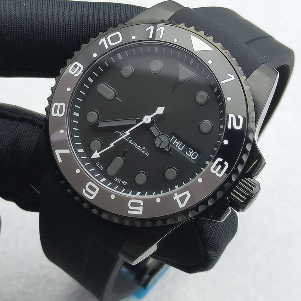 40MM NH36 시계 블랙 남성용 스테인레스 스틸 기 - Stainless Bracelet Diver 리뷰 및 가격
