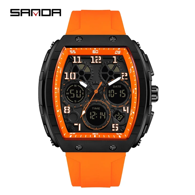 SANDA 6157 새로운 패션 남성용 전자 시계, 다 - Rubber Strap Diver 리뷰 및 가격
