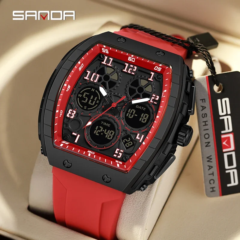 SANDA 6157 새로운 패션 남성용 전자 시계, 다 - Rubber Strap Diver 리뷰 및 가격