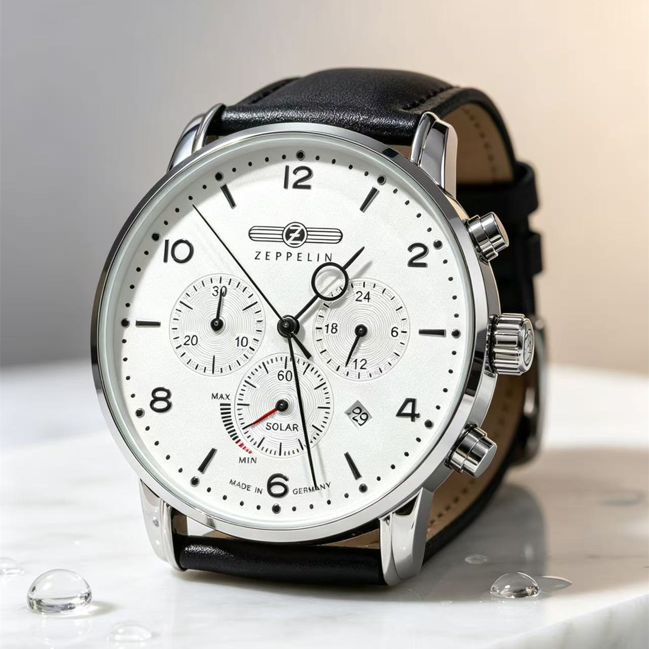 Zeppelin Airship 자동 날짜 남성용 케이스 - Leather Watch Band Men 리뷰 및 가격