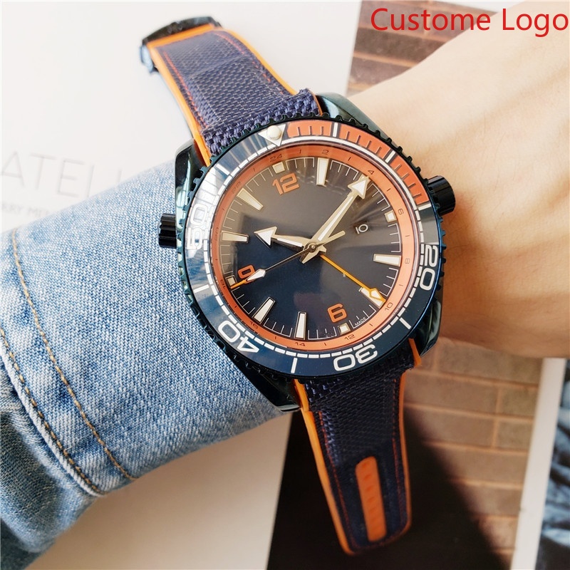 남성용 GMT 다이빙 시계 블루 오렌지 투톤 베젤, 우 - Rubber Strap Diver 리뷰 및 가격