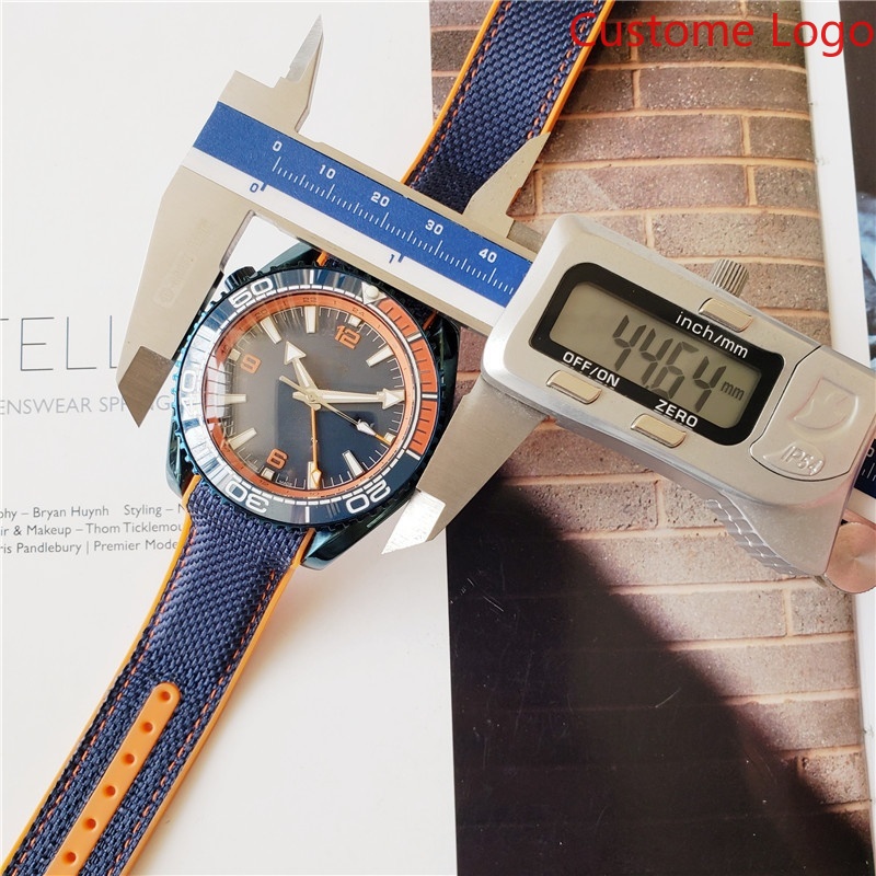 남성용 GMT 다이빙 시계 블루 오렌지 투톤 베젤, 우 - Rubber Strap Diver 리뷰 및 가격