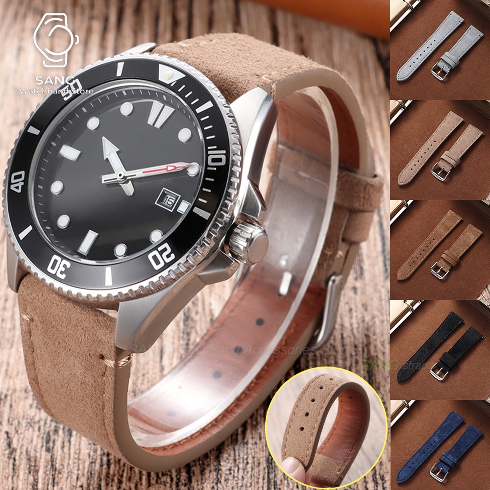20mm 22mm 유니버설 남녀 빈티지 스웨이드 가죽  - Suede Strap Watch 리뷰 및 가격