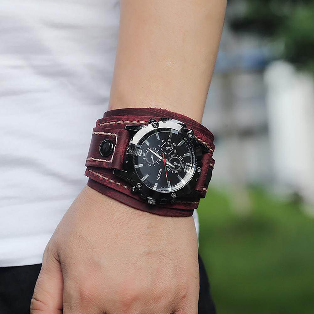 레트로 망 쿼츠 시계 라운드 다이얼 정확한 조절 멋진  - Leather Watch Band Men 리뷰 및 가격