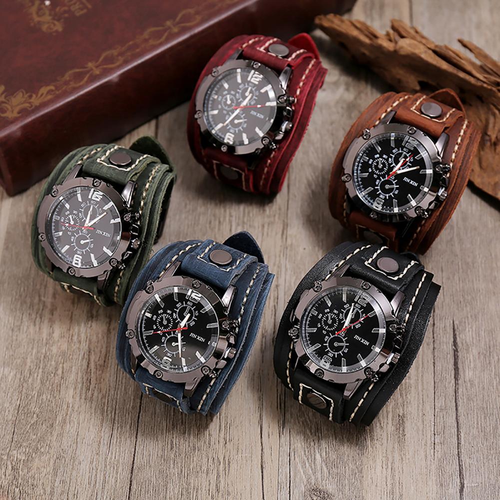 레트로 망 쿼츠 시계 라운드 다이얼 정확한 조절 멋진  - Leather Watch Band Men 리뷰 및 가격