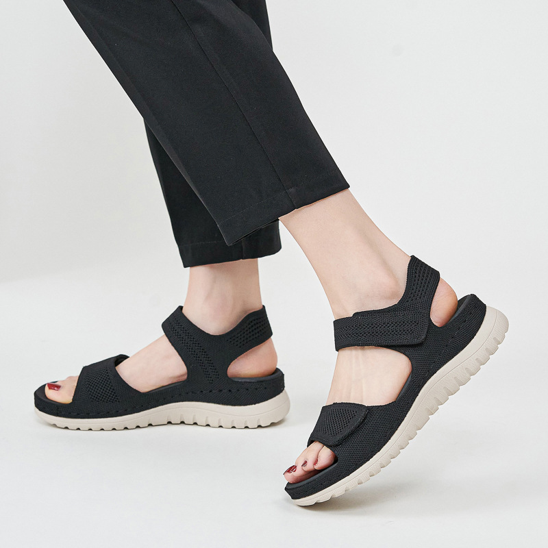 여성용 니트 메쉬 플랫폼 스포츠 샌들, 이중 벨크로 발 - Sport Loop Velcro 리뷰 및 가격